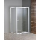 SAPHO AQUALINE AMICO nyíló zuhanyajtó, 100-122x185cm, fehér profil, 6mm transparent üveg