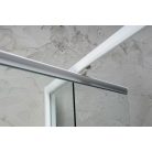 SAPHO AQUALINE AMICO nyíló zuhanyajtó, 100-122x185cm, fehér profil, 6mm transparent üveg