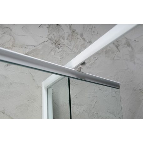 SAPHO AQUALINE AMICO nyíló zuhanyajtó, 100-122x185cm, fehér profil, 6mm transparent üveg