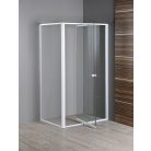 G80 AQUALINE AMICO zuhanyajtó, fehér profil/transzparent üveg
