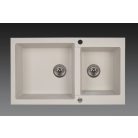 06 GEM61820207 AQUAPANNA Gemini 1+3/4 medencés gránit mosogató 86x50cm FEKETE