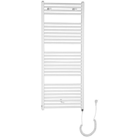 SAPHO AQUALINE DIRECT-E elektromos fürdőszobai radiátor fűtőpatronnal, egyenes, 600x1320mm, 600W, fehér