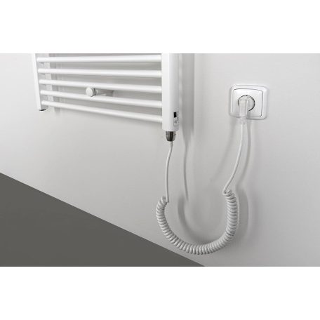 SAPHO AQUALINE DIRECT-E elektromos fürdőszobai radiátor fűtőpatronnal, egyenes, 600x1320mm, 600W, fehér