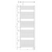   SAPHO AQUALINE DIRECT-E elektromos fürdőszobai radiátor fűtőpatronnal, egyenes, 600x1680mm, 800W, fehér