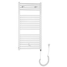 SAPHO AQUALINE DIRECT-E elektromos fürdőszobai radiátor fűtőpatronnal, egyenes, 450x960mm, 300W, fehér 