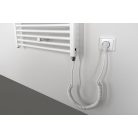 SAPHO AQUALINE DIRECT-E elektromos fürdőszobai radiátor fűtőpatronnal, egyenes, 450x960mm, 300W, fehér 