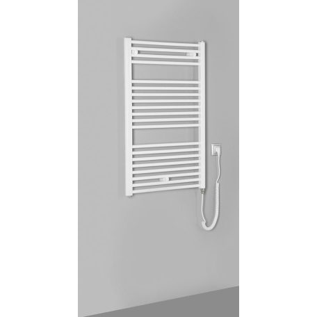 SAPHO AQUALINE DIRECT-E elektromos fürdőszobai radiátor fűtőpatronnal, egyenes, 600x960mm, 400W, fehér