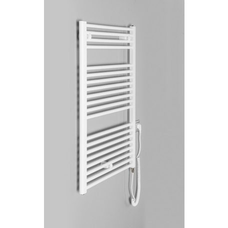 SAPHO AQUALINE DIRECT-E elektromos fürdőszobai radiátor fűtőpatronnal, egyenes, 600x960mm, 400W, fehér