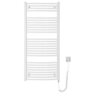   SAPHO AQUALINE ORBIT-E elektromos fürdőszobai radiátor fűtőpatronnal, egyenes, 600x1320mm, 600W, fehér