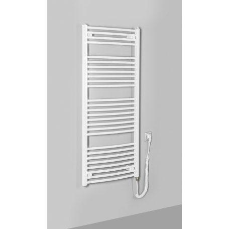 SAPHO AQUALINE ORBIT-E elektromos fürdőszobai radiátor fűtőpatronnal, egyenes, 600x1320mm, 600W, fehér