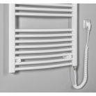 SAPHO AQUALINE ORBIT-E elektromos fürdőszobai radiátor fűtőpatronnal, egyenes, 600x1320mm, 600W, fehér