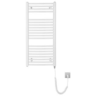   SAPHO AQUALINE ORBIT-E elektromos fürdőszobai radiátor fűtőpatronnal, egyenes, 450x960mm, 300W, fehér