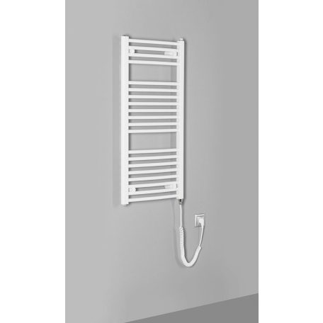 SAPHO AQUALINE ORBIT-E elektromos fürdőszobai radiátor fűtőpatronnal, egyenes, 450x960mm, 300W, fehér
