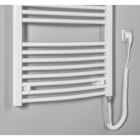 SAPHO AQUALINE ORBIT-E elektromos fürdőszobai radiátor fűtőpatronnal, egyenes, 450x960mm, 300W, fehér