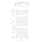 SAPHO AQUALINE ORBIT Fürdőszobai radiátor, íves, 450x960mm, 447W, fehér