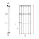SAPHO MAGNIFICA fürdőszobai radiátor, 456x1206mm, 549W, texturált fehér
