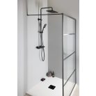 SAPHO Teleszkópos zuhanyoszlop, termosztátos csapteleppel, zuhanyszettel, fekete