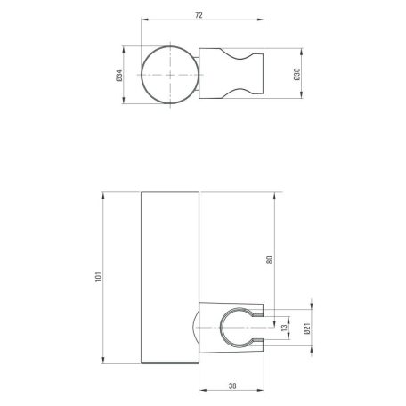 Deante HIACYNT Exkluzív Kétrészes tolóajtó 1400x2000 mm