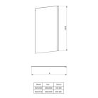 Deante HIACYNT Exkluzív Oldalfal, kétrészes tolóajtóhoz 900x2000 mm