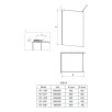 Deante ABELIA Walk-In 900x2000 Zuhanyfal, merevítővel
