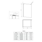 Deante ABELIA Walk-In 900x2000 Zuhanyfal, merevítővel