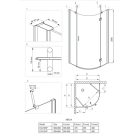 Deante ABELIA Félköríves Zuhanykabin 900x900 mm