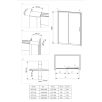   Deante CYNIA kétrészes tolóajtó 140x200, króm, Átlátszó, Vízlepergető, Átfordítható