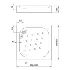 Deante CORNER Szögletes zuhanytálca 900 mm