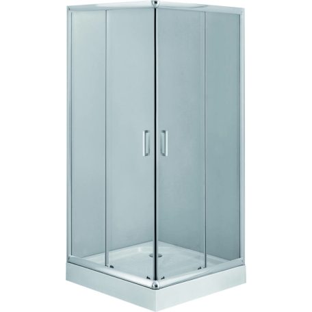 Deante  FUNKIA 90 szögletes, tolóajtós zuhanykabin, átlátszó üveg, 900x900x1850 mm