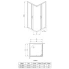 Deante FUNKIA 80 szögletes, tolóajtós zuhanykabin