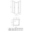   Deante  FUNKIA szögletes, tolóajtós zuhanykabin,matt üveg, 900x900x1850 mm