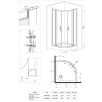 Deante FUNKIA Félköríves Zuhanykabin 800x800x1850 mm