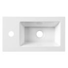 LM420 Öntöttmárvány mosdó 40x22 cm, fehér