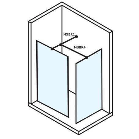 SAPHO POLYSAN MODULAR Kiegészítő merevítő MSBR1-hez, 800mm, króm (MSBR4)