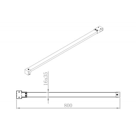 SAPHO POLYSAN MODULAR Kiegészítő merevítő MSBR1-hez, 800mm, króm (MSBR4)