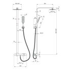 06 NAC017T Abelia Zuhanyrendszer termosztatikus csapteleppel, kézi és fejzuhannyal