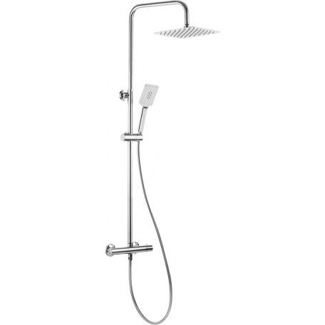 DEANTE Alpinia Termosztátos zuhanyoszlop,Magass.850-1450mm,Fejzuh.250x250mm, Króm