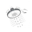 Deante PEONIA 2 funkciós zuhanyfej, 200mm