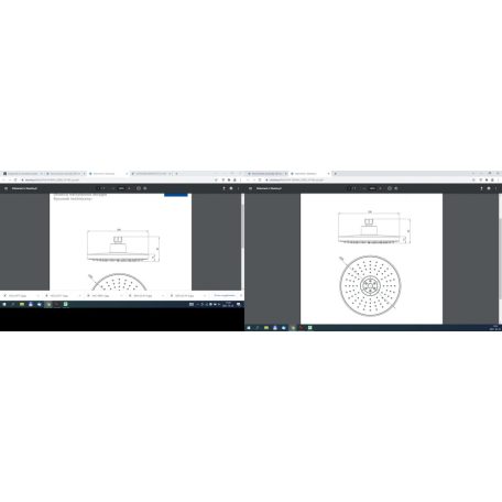 Deante PEONIA 2 funkciós zuhanyfej, 200mm