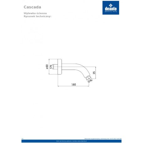 06 NAC044K CASCADA Oldalfali zuhanykar