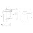 SAPHO AQUALINE BLOOMING EKO elektronikus bidé vízmelegítéssel, D-forma, soft close, 230V/50-60Hz (NB-1120D)