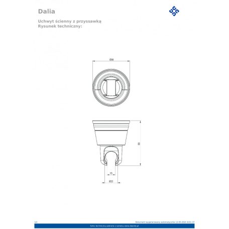 06 NDD021U Dalia 1 Pontos rögzítésű zuhanytartó