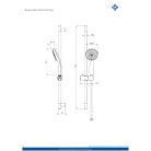 Deante FLOKS Zuhanyszett rúddal, 3 funkciós kézizuhannyal