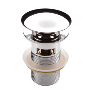 06 NHC010B Click-Clack mosdó leeresztő, túlfolyó beköthetőséggel, króm