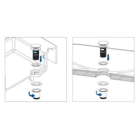 Deante CLICK-CLACK Leeresztő mosdókagylóhoz, vagy bidé - túlfolyóval
