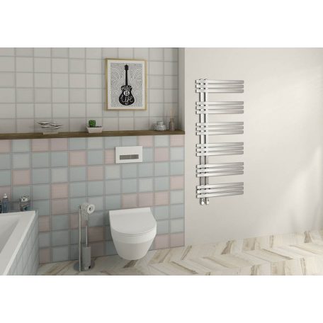 SAPHO VISTA fürdőszobai radiátor, 500x1190mm, 307W, szálcsiszolt inox