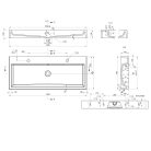 SAPHO ORINOKO öntöttmárvány mosdó, 100x10x42cm