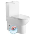 SAPHO AQUALINE JALTA RIMLESS monoblokkos WC, alsó/hátsó kifolyású, ülőke nélkül, 37x63cm, duál gombos öblítőmechanika