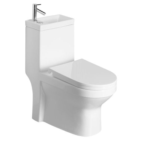 SAPHO AQUALINE HYGIE monoblokkos WC, alsó/hátsó kifolyású, mosdóval, WC-ülőke nélkül