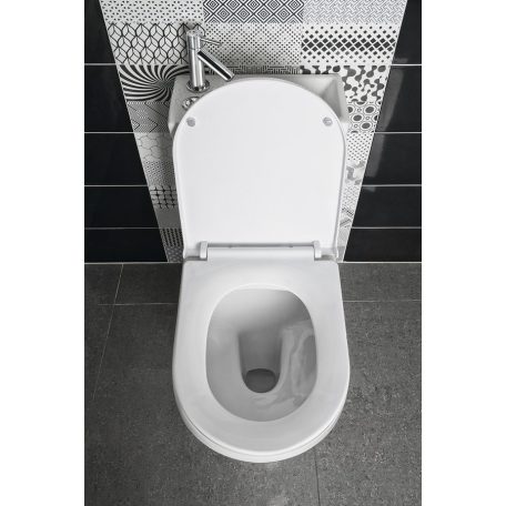SAPHO AQUALINE HYGIE monoblokkos WC, alsó/hátsó kifolyású, mosdóval, WC-ülőke nélkül